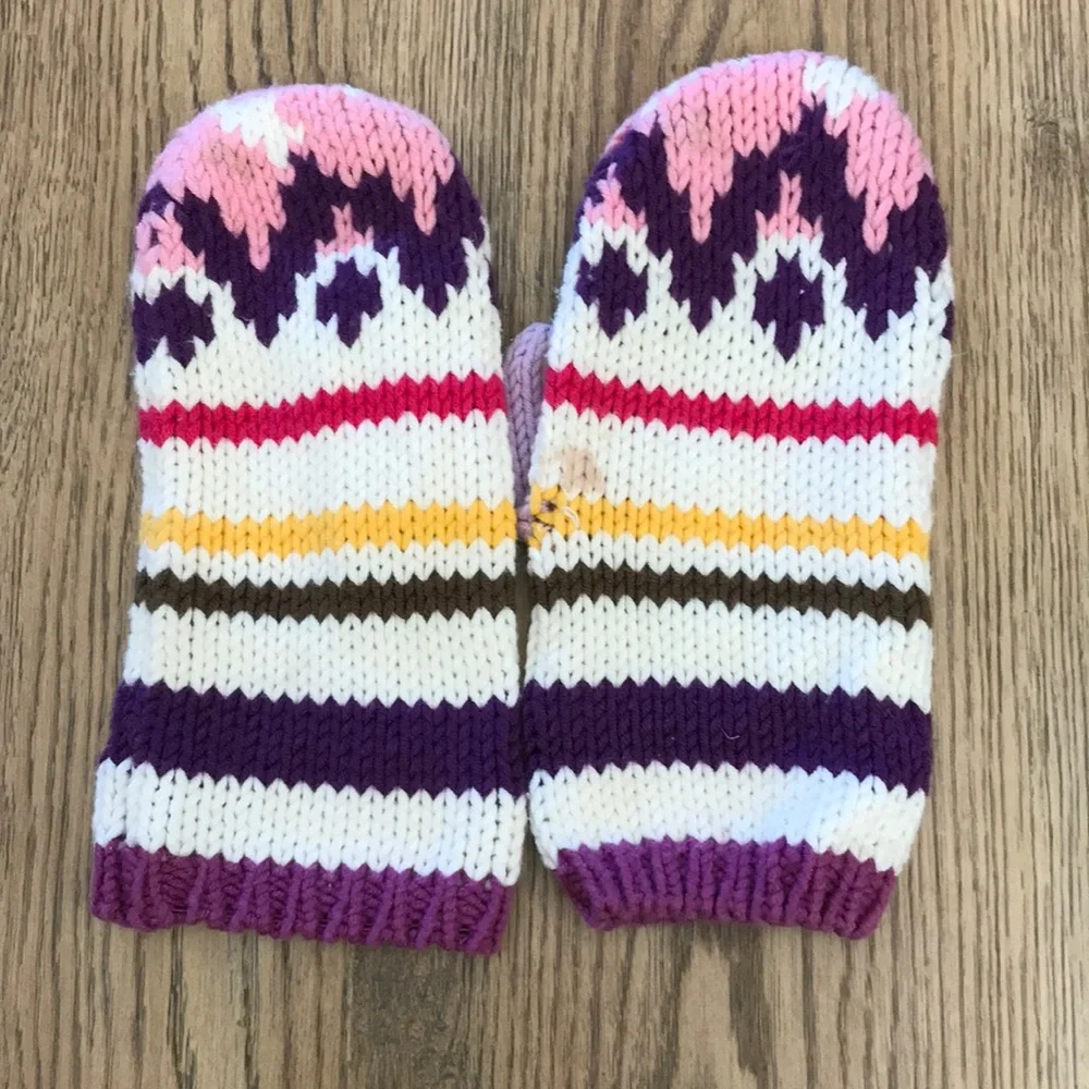 GAP Kids Colorful Knit Mittens Size L